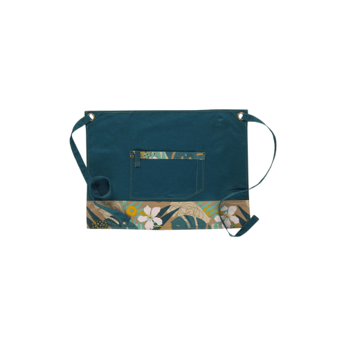 verde escuro-estampado folhas tropicais